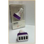 Emaan- 4-in-1 USB Car Adapter - PURPLE